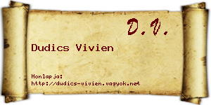 Dudics Vivien névjegykártya