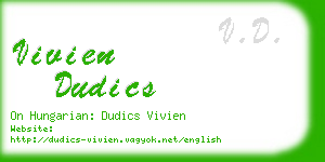 vivien dudics business card